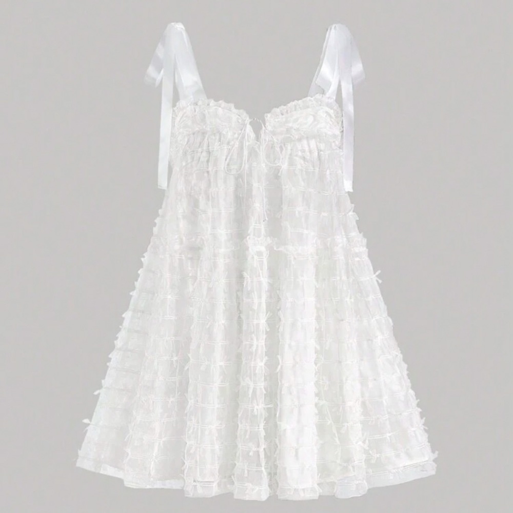 Mini Dress with 3D Floral Design Size L (8//10)